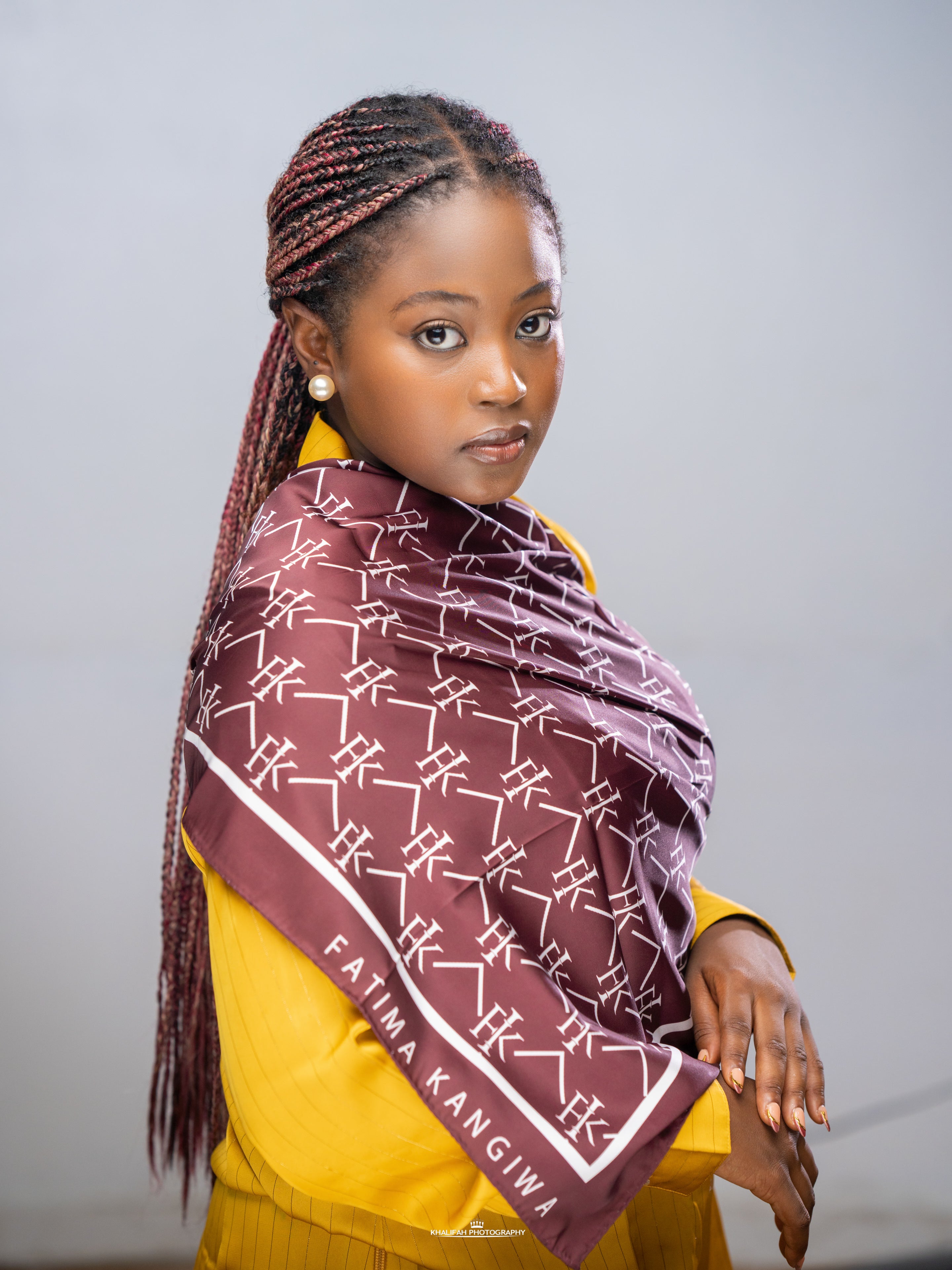 FIK monogram scarf